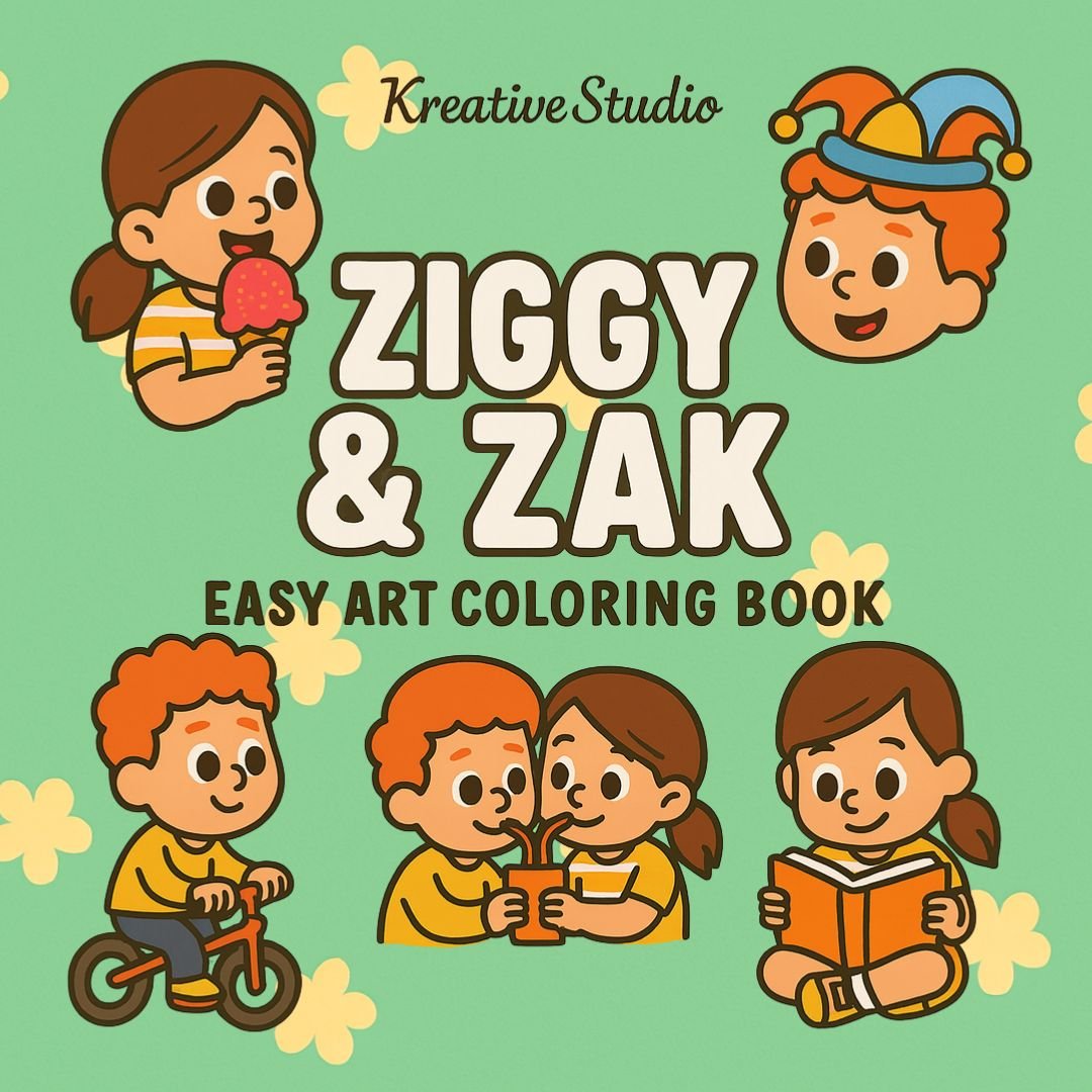 Fluffy Ziggy & Zak Coloring Book
